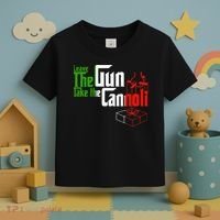 Funny Leave The Gun Take The Cannoli Italian Flag Toddler T-Shirt thumb 3