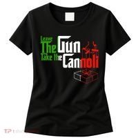 Funny Leave The Gun Take The Cannoli Italian Flag Women's T-Shirt thumb 0