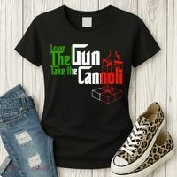 Funny Leave The Gun Take The Cannoli Italian Flag Women's T-Shirt thumb 3