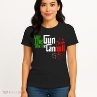 Funny Leave The Gun Take The Cannoli Italian Flag Women's T-Shirt thumb 4