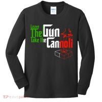 Funny Leave The Gun Take The Cannoli Italian Flag Kids Long Sleeve Shirt thumb 0
