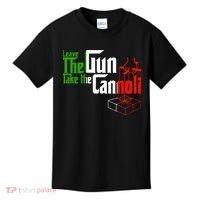 Funny Leave The Gun Take The Cannoli Italian Flag Kids T-Shirt thumb 0