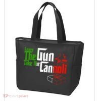 Funny Leave The Gun Take The Cannoli Italian Flag Tote Bag thumb 3