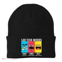 Funny Lab Tech Mood Lab Scientist Lab Week Medical Lab Science Beanie thumb 0