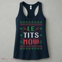 Funny Le Tits Now Funny Christmas Humor Women's Tank Top thumb 3