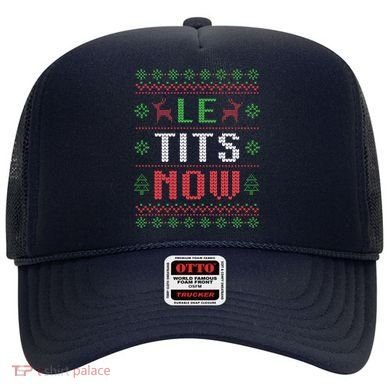 Funny Le Tits Now Funny Christmas Humor Hat