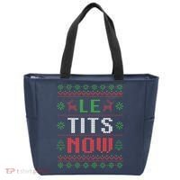 Funny Le Tits Now Funny Christmas Humor Tote Bag thumb 0