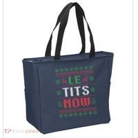 Funny Le Tits Now Funny Christmas Humor Tote Bag thumb 2