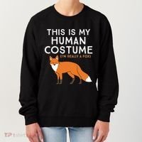 Fox Lover This Is My Hu Costume IM Really A Fox Gift Women's Sweatshirt thumb 0