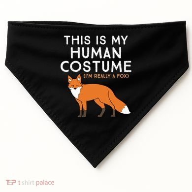 Fox Lover This Is My Hu Costume IM Really A Fox Gift USA-Made Doggie Bandana