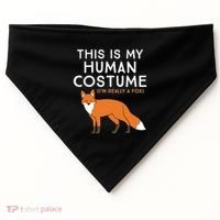 Fox Lover This Is My Hu Costume IM Really A Fox Gift USA-Made Doggie Bandana thumb 0