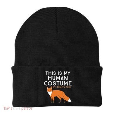 Fox Lover This Is My Hu Costume IM Really A Fox Gift Beanie