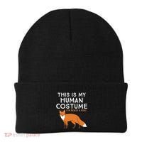 Fox Lover This Is My Hu Costume IM Really A Fox Gift Beanie thumb 0