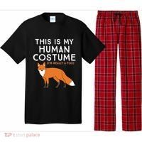 Fox Lover This Is My Hu Costume IM Really A Fox Gift Pajama Set thumb 0