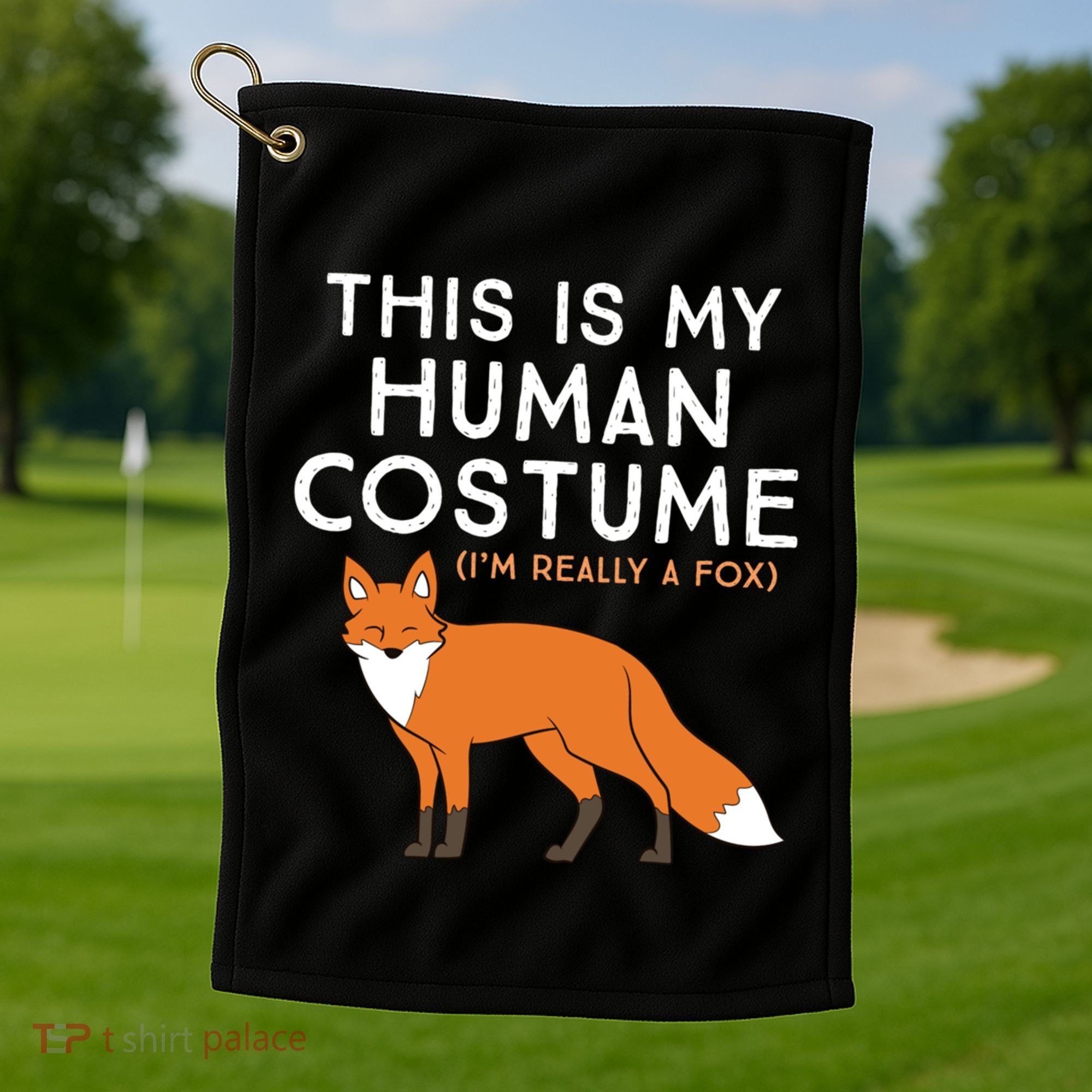 Fox Lover This Is My Hu Costume IM Really A Fox Gift Golf Towel