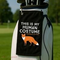 Fox Lover This Is My Hu Costume IM Really A Fox Gift Golf Towel thumb 2