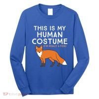Fox Lover This Is My Hu Costume IM Really A Fox Gift Long Sleeve Shirt thumb 0