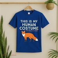 Fox Lover This Is My Hu Costume IM Really A Fox Gift T-Shirt thumb 2