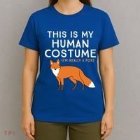Fox Lover This Is My Hu Costume IM Really A Fox Gift T-Shirt thumb 4