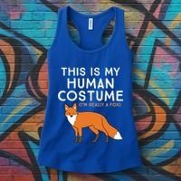 Fox Lover This Is My Hu Costume IM Really A Fox Gift Women's Tank Top thumb 3