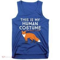 Fox Lover This Is My Hu Costume IM Really A Fox Gift Tank Top thumb 0