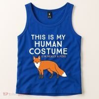 Fox Lover This Is My Hu Costume IM Really A Fox Gift Tank Top thumb 2