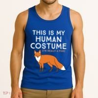 Fox Lover This Is My Hu Costume IM Really A Fox Gift Tank Top thumb 3