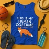 Fox Lover This Is My Hu Costume IM Really A Fox Gift Tank Top thumb 4