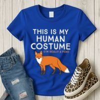 Fox Lover This Is My Hu Costume IM Really A Fox Gift Women's T-Shirt thumb 3