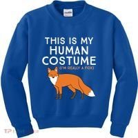 Fox Lover This Is My Hu Costume IM Really A Fox Gift Kids Sweatshirt thumb 0