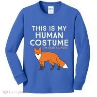 Fox Lover This Is My Hu Costume IM Really A Fox Gift Kids Long Sleeve Shirt thumb 0