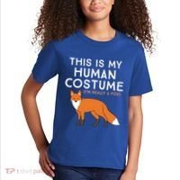 Fox Lover This Is My Hu Costume IM Really A Fox Gift Kids T-Shirt thumb 2