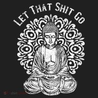 Funny Let That Shit Go Buddha Gift Women's Sweatshirt thumb 2