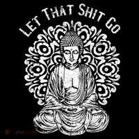 Funny Let That Shit Go Buddha Gift Ornament thumb 1