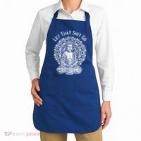 Funny Let That Shit Go Buddha Gift Apron thumb 2