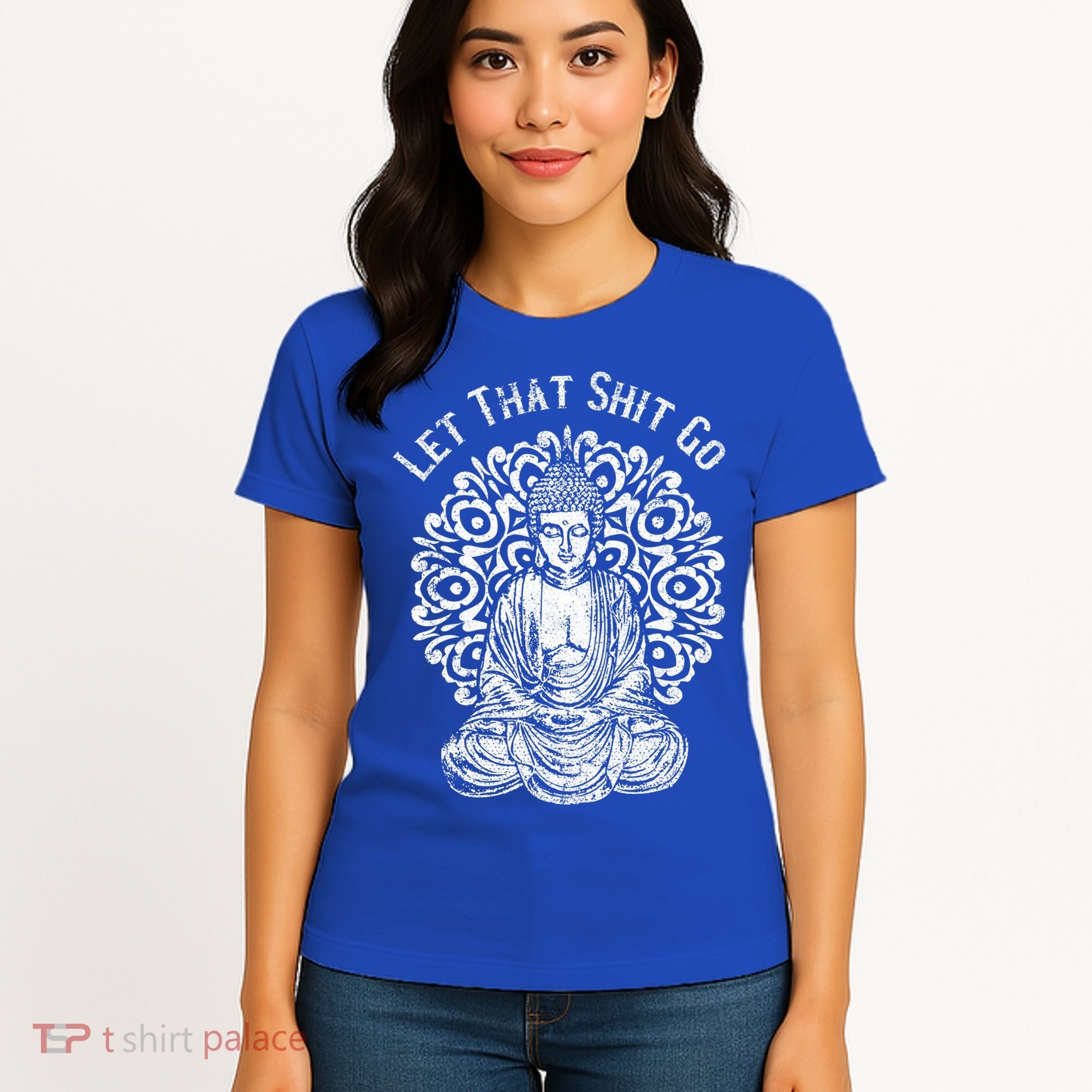 Funny Let That Shit Go Buddha Gift Women's T-Shirt