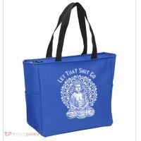 Funny Let That Shit Go Buddha Gift Tote Bag thumb 2