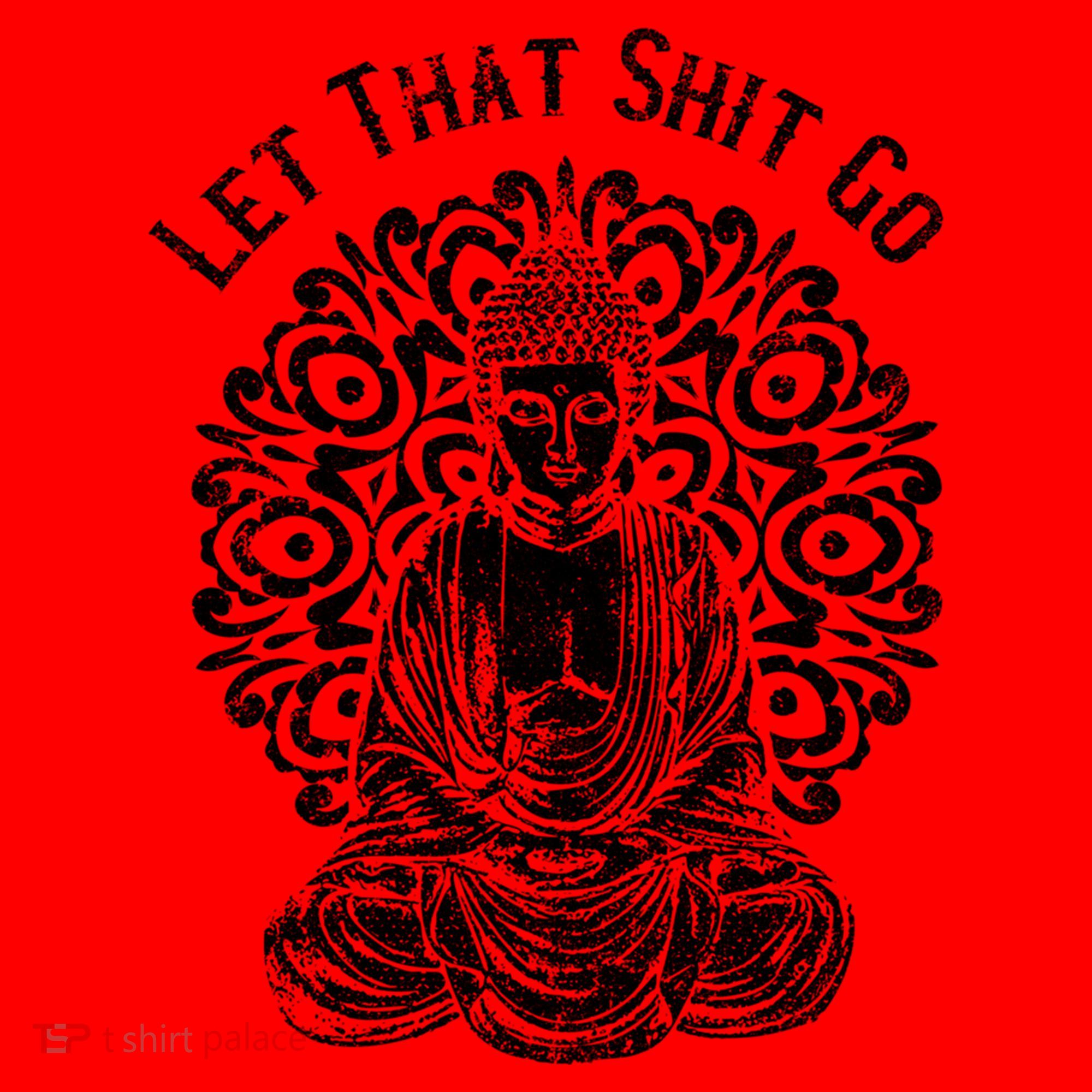 Funny Let That Shit Go Buddha Gift Santa Hat