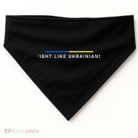 Fight Like Ukrainian Ukraine Flag Support USA-Made Doggie Bandana thumb 0