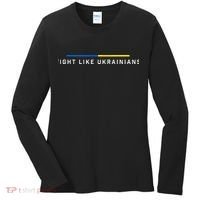 Fight Like Ukrainian Ukraine Flag Support Women's Long Sleeve Shirt thumb 0