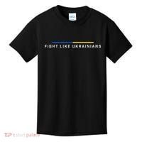 Fight Like Ukrainian Ukraine Flag Support Kids T-Shirt thumb 0