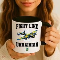 Fight Like Ukrainian I Stand With Ukraine Support Coffee Mug thumb 3