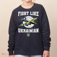 Fight Like Ukrainian I Stand With Ukraine Support Women's Sweatshirt thumb 0