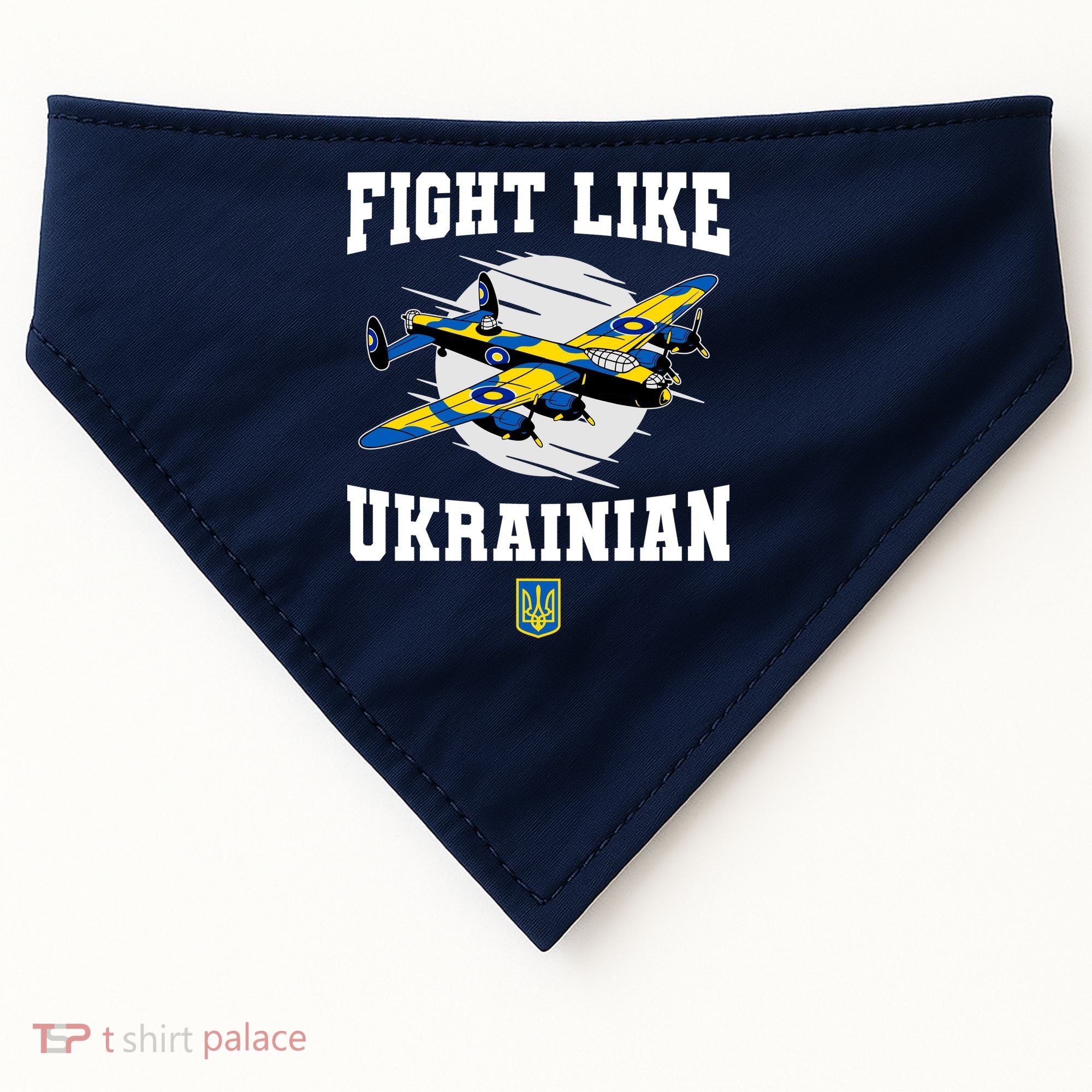 Fight Like Ukrainian I Stand With Ukraine Support USA-Made Doggie Bandana