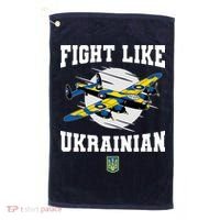 Fight Like Ukrainian I Stand With Ukraine Support Golf Towel thumb 0