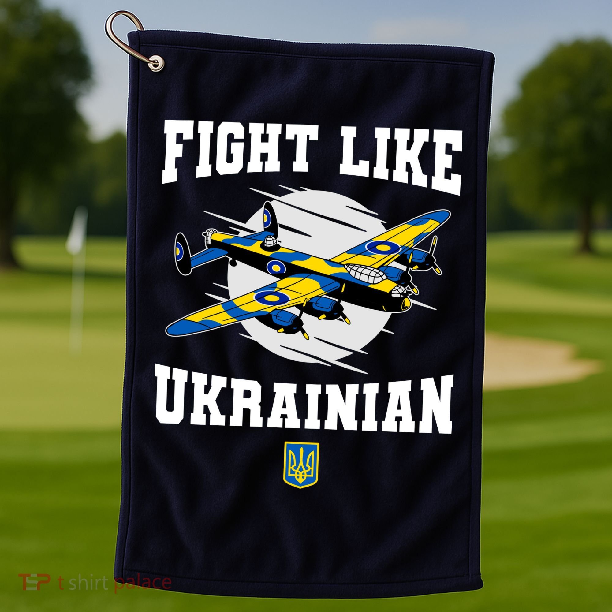 Fight Like Ukrainian I Stand With Ukraine Support Golf Towel