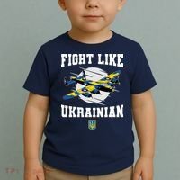 Fight Like Ukrainian I Stand With Ukraine Support Toddler T-Shirt thumb 2