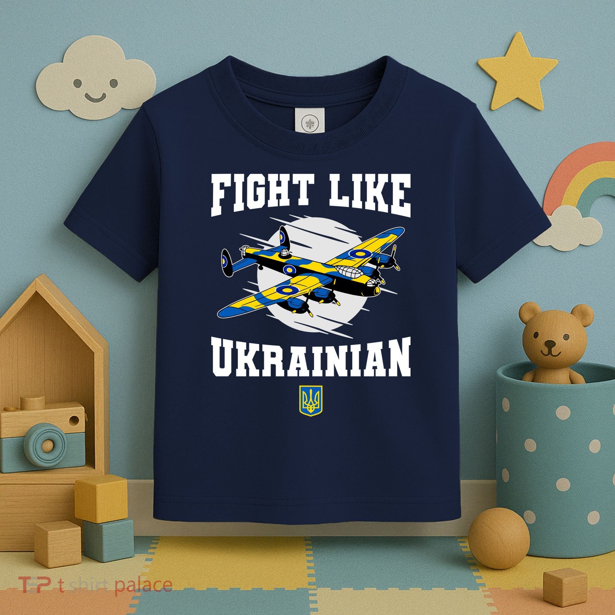 Fight Like Ukrainian I Stand With Ukraine Support Toddler T-Shirt