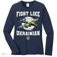 Fight Like Ukrainian I Stand With Ukraine Support Women's Long Sleeve Shirt thumb 0