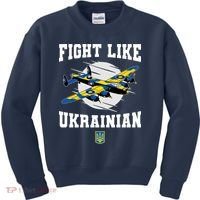 Fight Like Ukrainian I Stand With Ukraine Support Kids Sweatshirt thumb 0